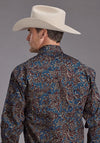 Roper Men's Vintage Blue Paisley Western Shirt