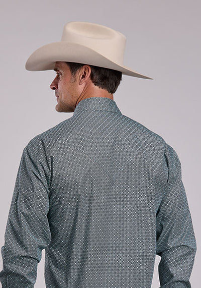 Stetson Men's Forest Mosaic Long Sleeve Print Shirt