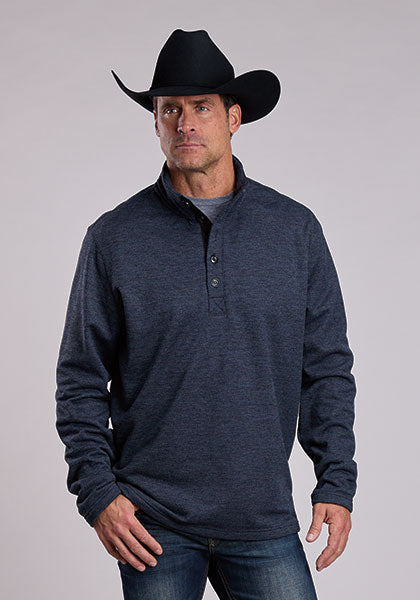 Roper Men's Honeycomb Knit Sweater - Grey