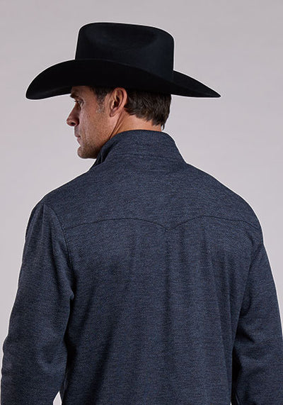 Roper Men's Honeycomb Knit Sweater - Grey
