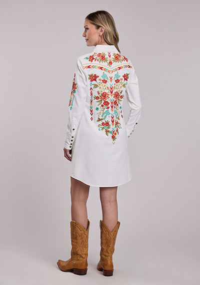 Stetson Women's White Denim Shirt Dress