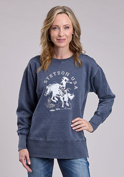 Stetson Women's USA Horse Rider Scene Sweatshirt
