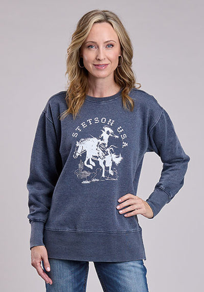 Stetson Women's USA Horse Rider Scene Sweatshirt