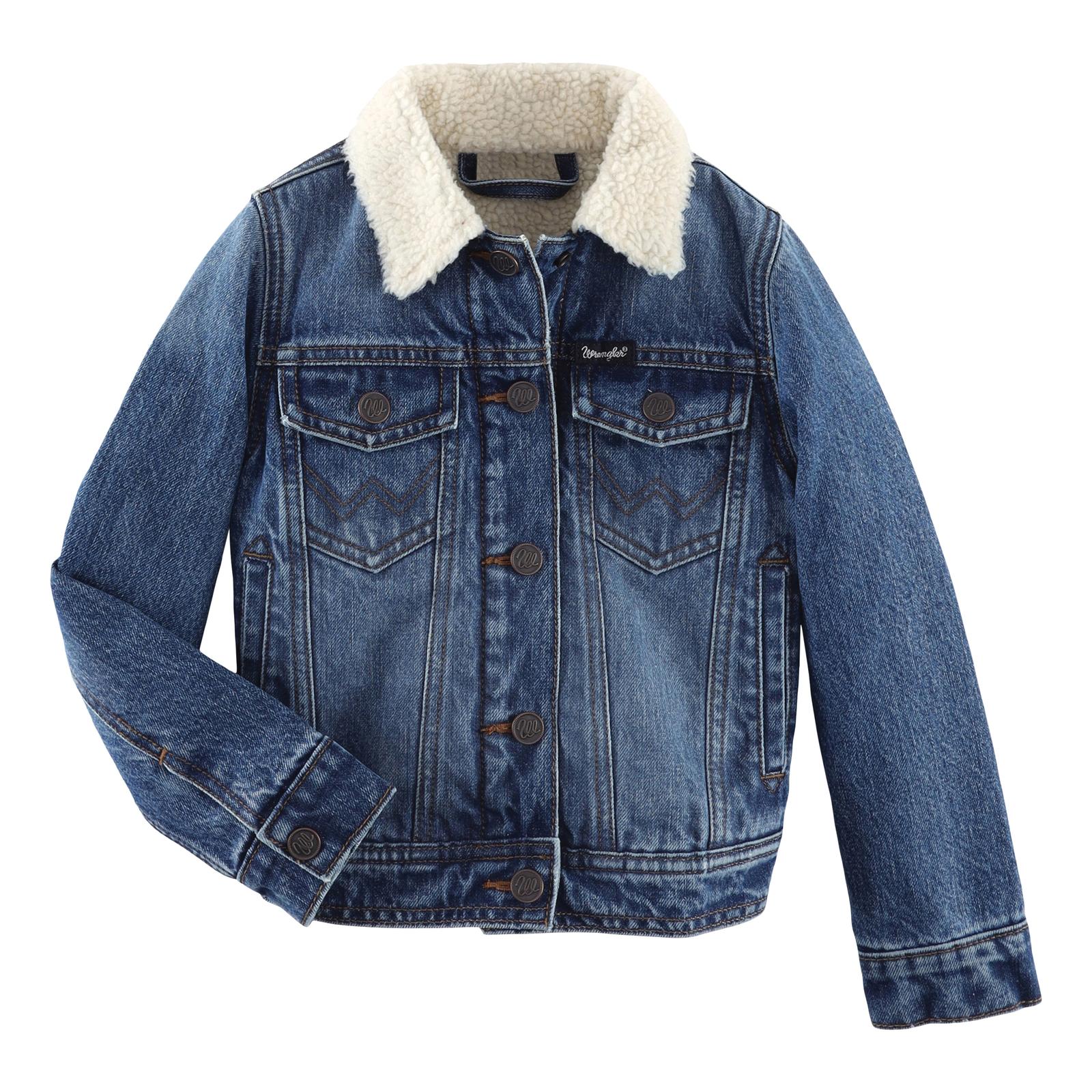 Wrangler Girl's Denim Sherpa Lined Jacket