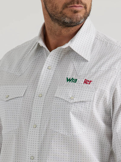 Wrangler Men's Logo Mexico Printed Shirt