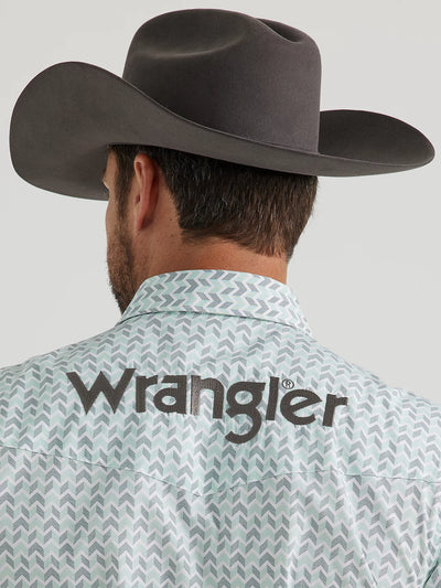 Wrangler Men's Aqua Print Shirt