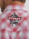 Wrangler Men's PBR Logo Plaid Shirt