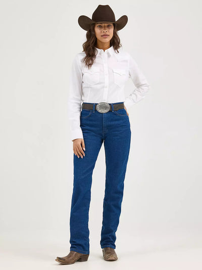 Wrangler Women's Sierra Slim Button Down Shirt - White