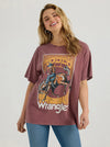 Wrangler Women's Acid Wash Graphic Oversized Tee