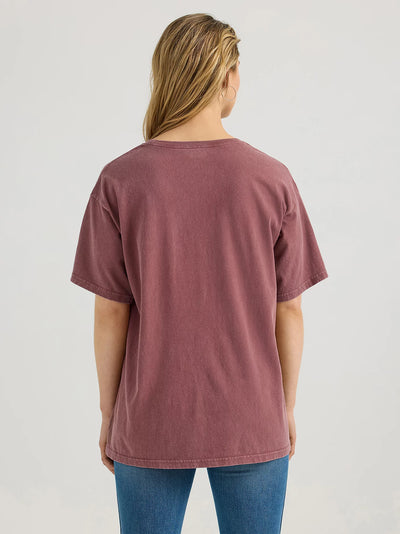 Wrangler Women's Acid Wash Graphic Oversized Tee