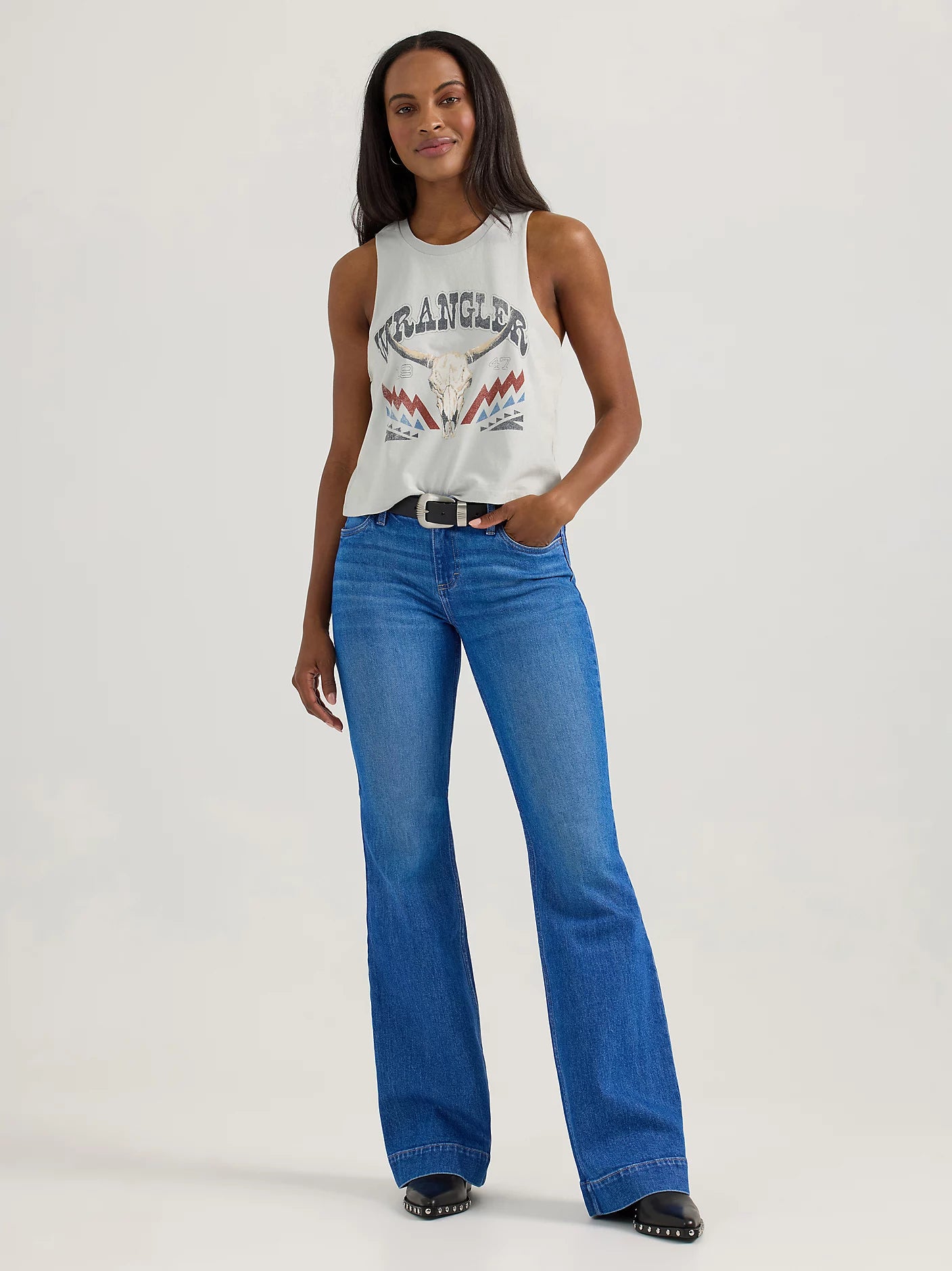 Wrangler Women's Retro Mae Wide Leg Trouser Jean