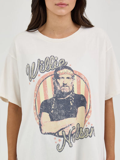 Wrangler Women's Willie Nelson Oversized Band Tee