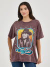 Wrangler Women's Waylon Jennings Oversized Band Tee