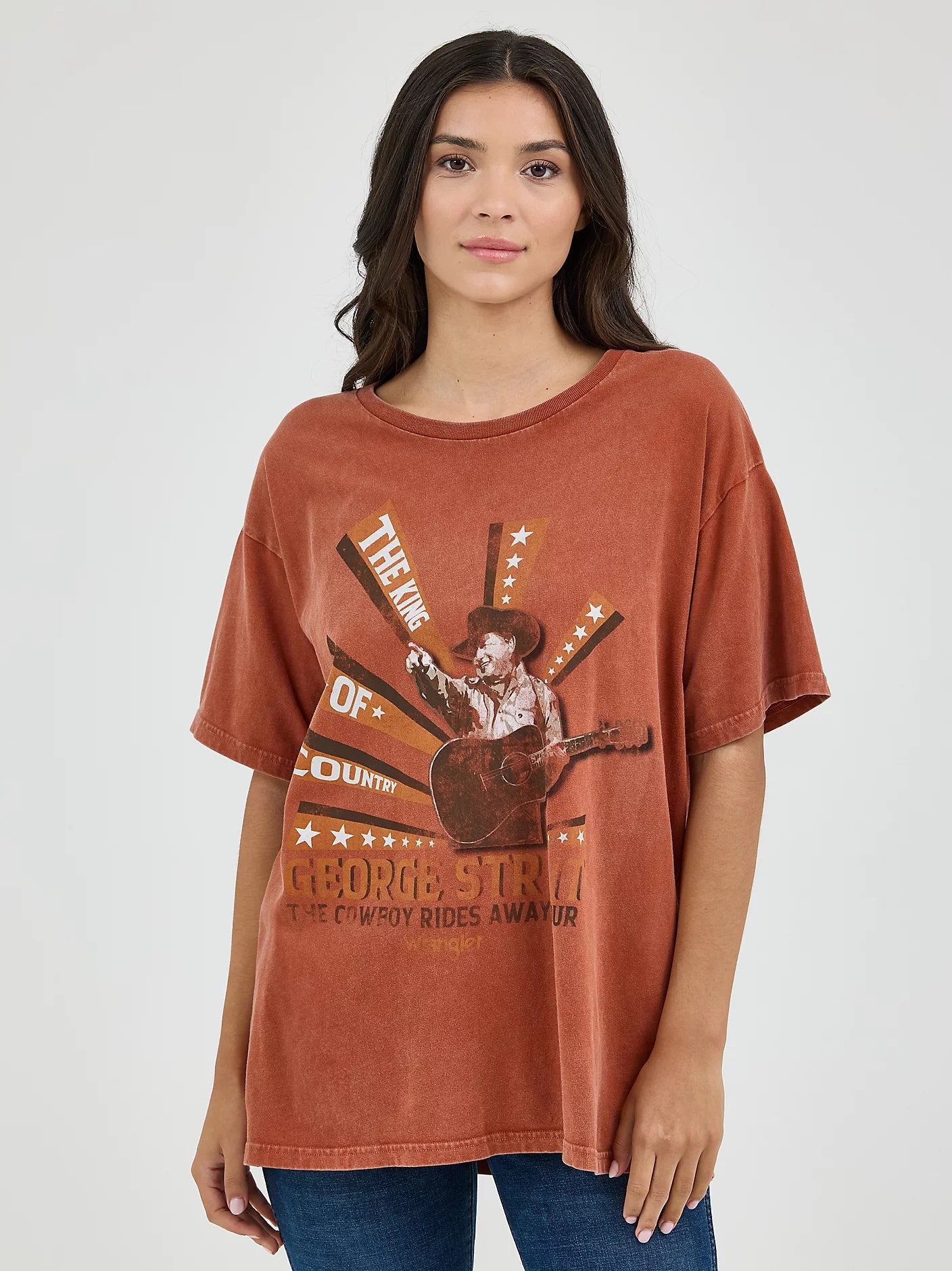 Wrangler Women's George Strait Oversized Band Tee