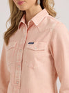 Wrangler Women's Colorwash Slim Western Snap Shirt