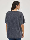 Wrangler Women's Acid Wash Graphic Oversized Tee