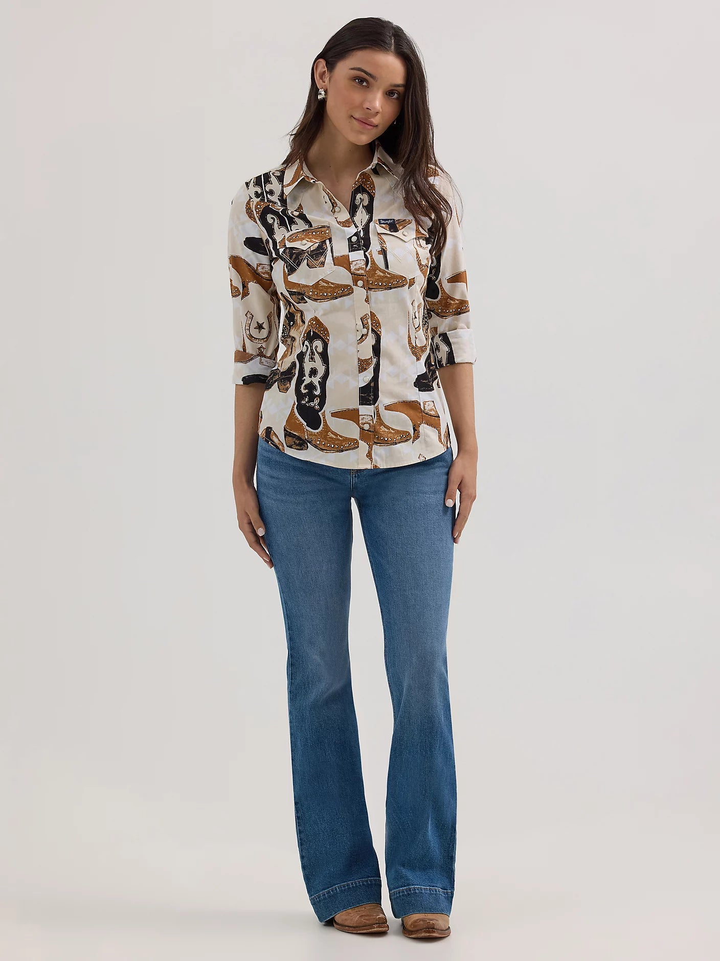 Wrangler Women's Saddle Up Slim Western Shirt