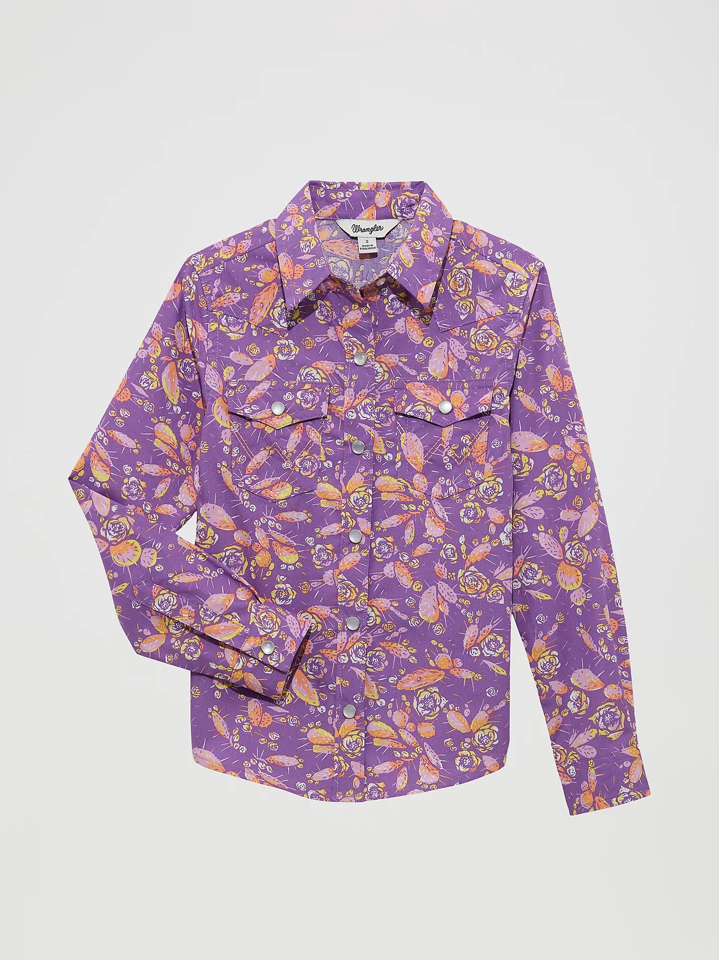 Wrangler Girl's Cacti Floral Western Shirt