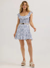 Wrangler Women's Smocked Bodice Ruffle Dress