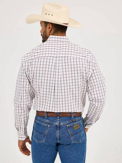Wrangler Men's George Strait Plaid One Pocket Shirt