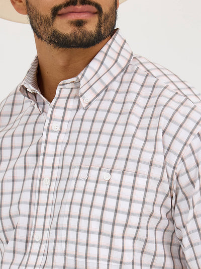 Wrangler Men's George Strait Plaid One Pocket Shirt
