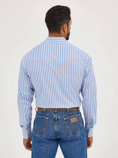 Wrangler Men's Wrinkle Resist Stripe Shirt