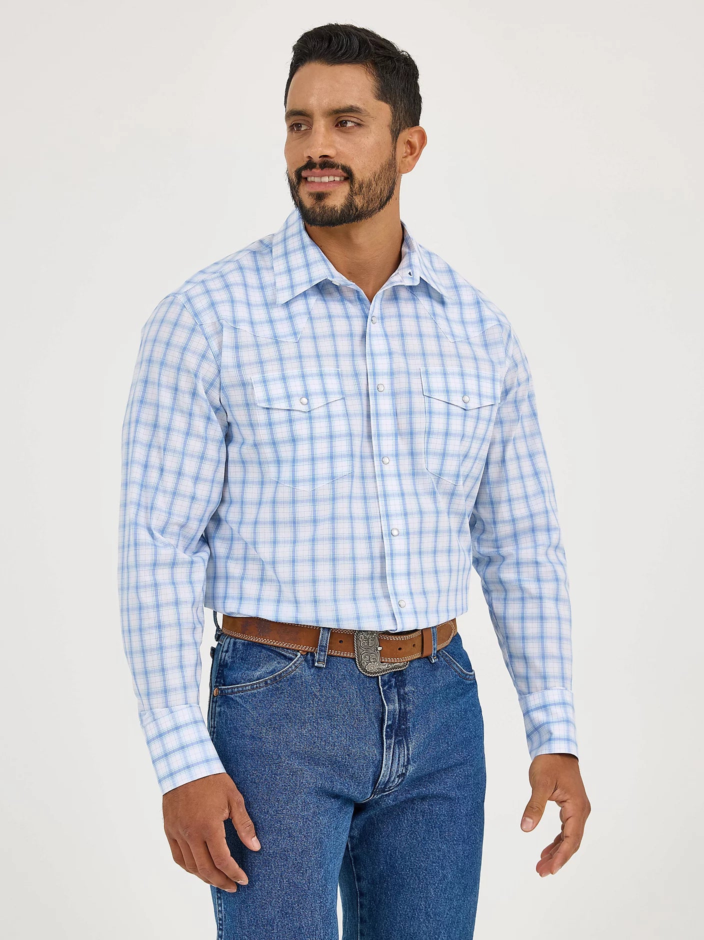 Wrangler Men's Wrinkle Resist Plaid Shirt