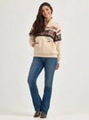 Wrangler Women's Western Quarter Zip Sweatshirt