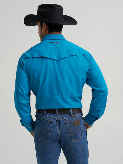 Wrangler Men's Performance Solid Shirt - Teal