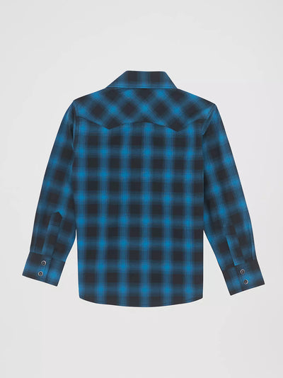 Wrangler Boy's Retro Plaid Western Shirt