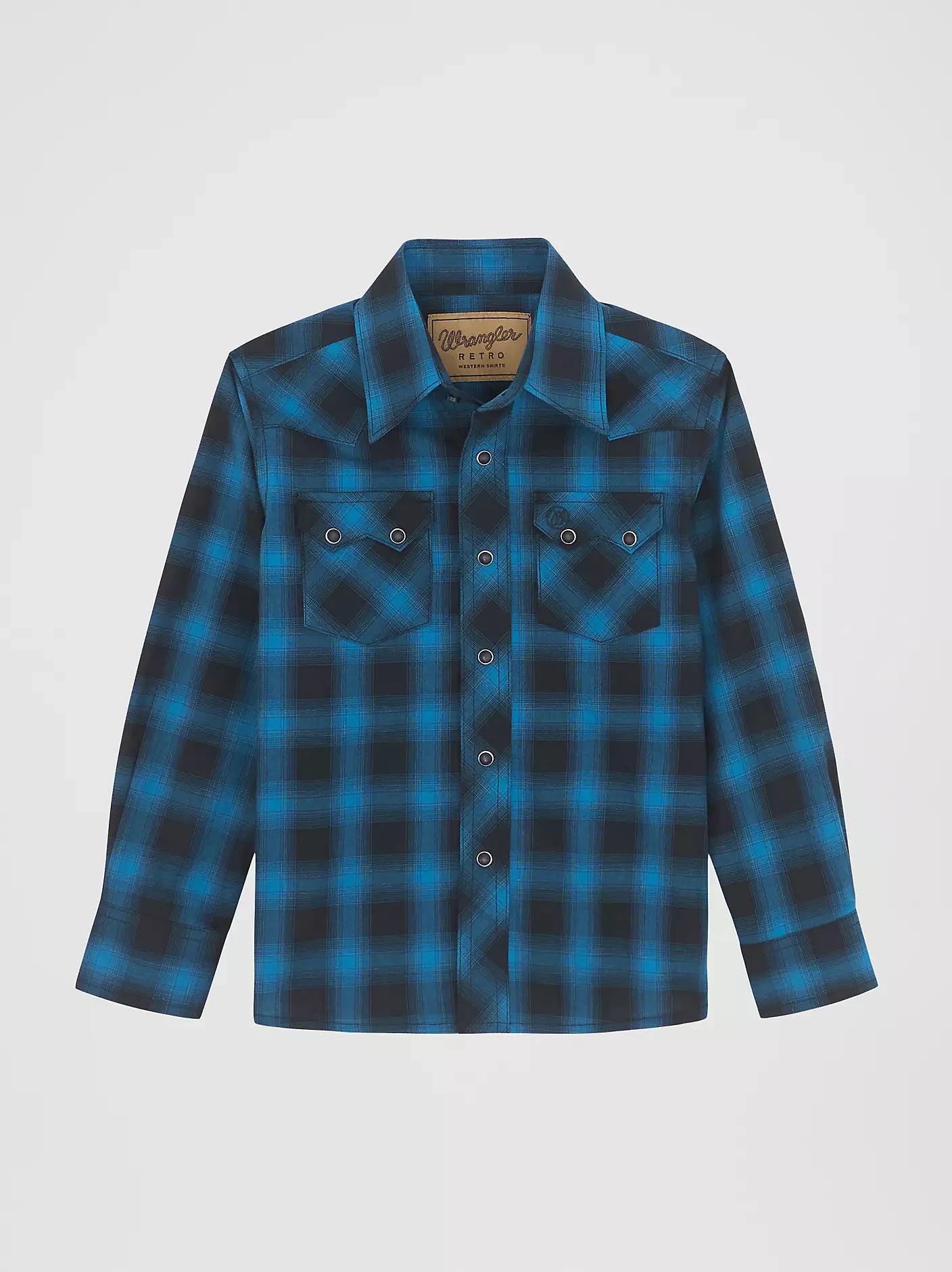 Wrangler Boy's Retro Plaid Western Shirt