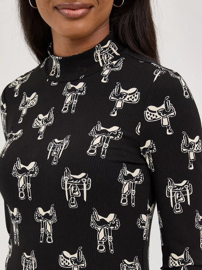 Wrangler Women's Print Mock Neck Shirt