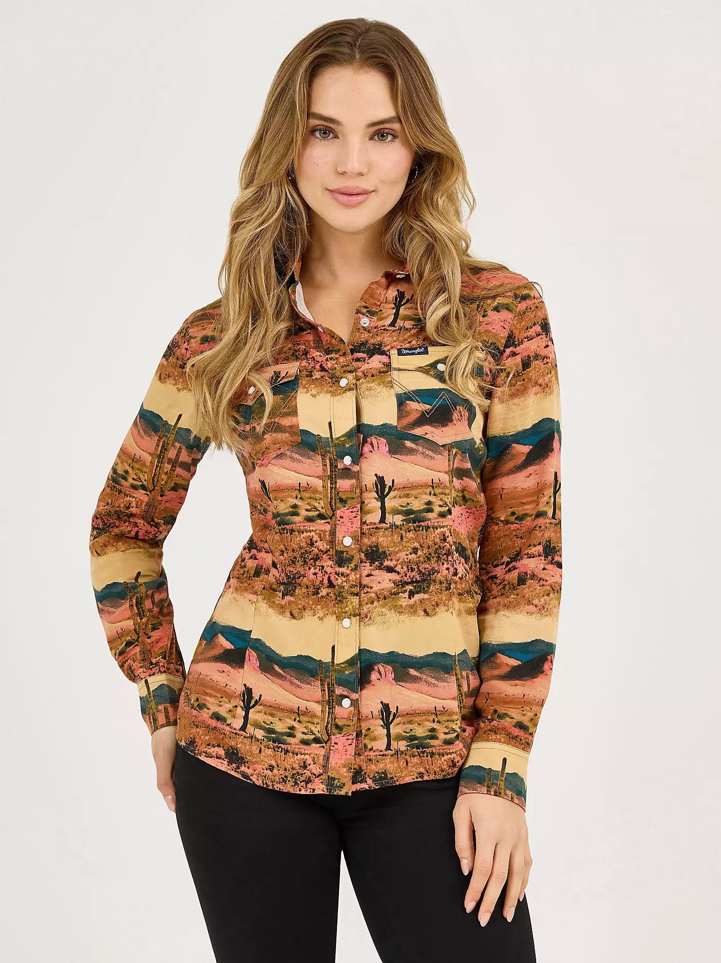 Wrangler Women's Desert Print Western Top