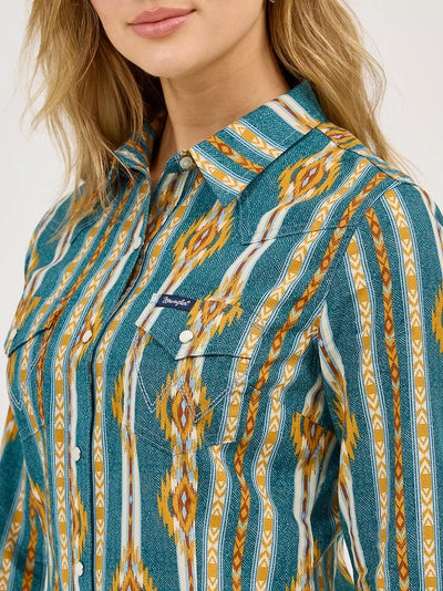 Wrangler Women's Checotah Classic Western Shirt