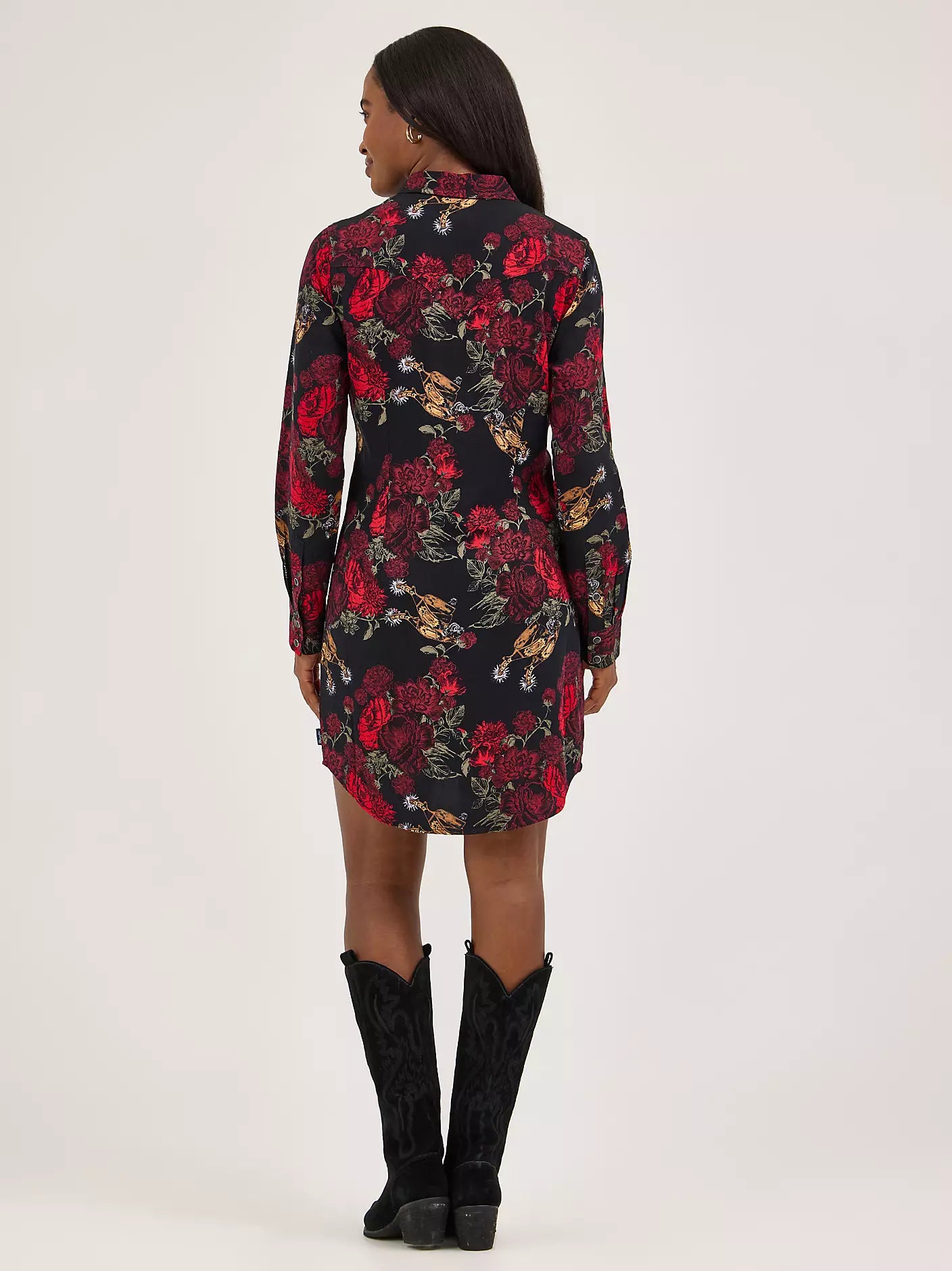 wrangler ladies dresses Wrangler Women's Floral Western Snap Dress