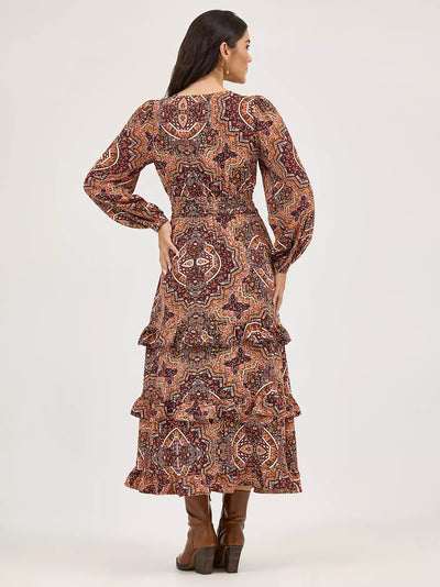 Wrangler Women's Ruffle Accent Maxi Dress