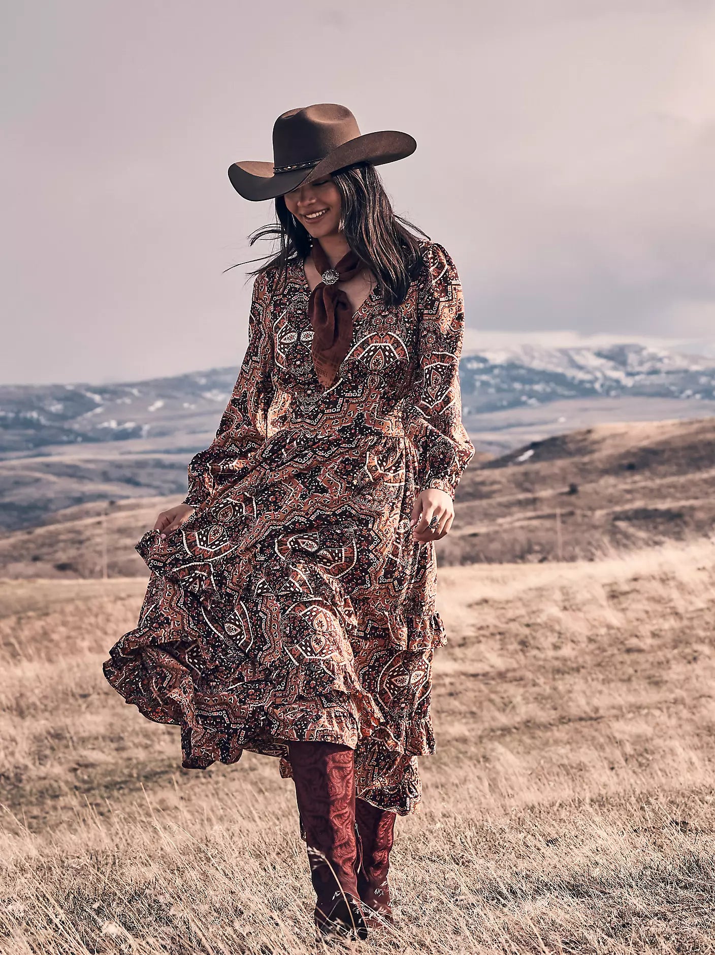 Wrangler Women's Ruffle Accent Maxi Dress - Centerville Western Store Wrangler Women's Ruffle Accent Maxi Dress - Centerville Western Store