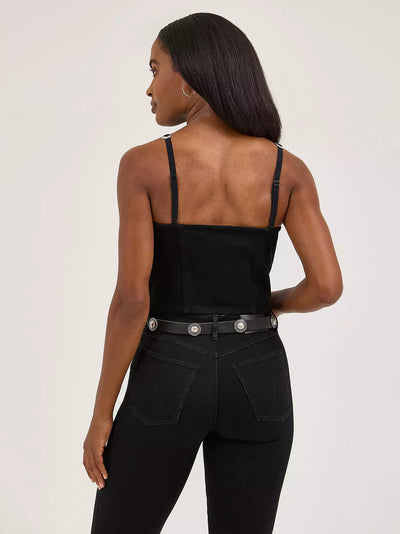 Wrangler Women's Concho Strap Denim Tank