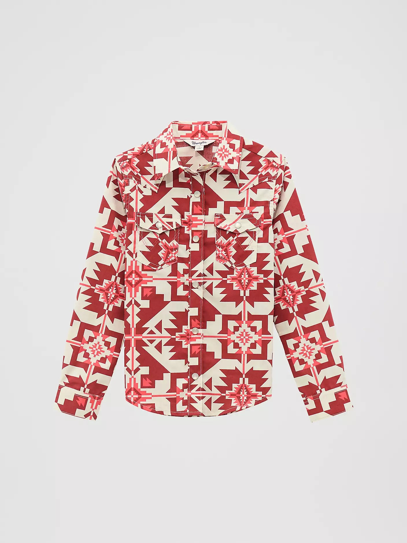 Wrangler Girl's Geo Print Western Shirt