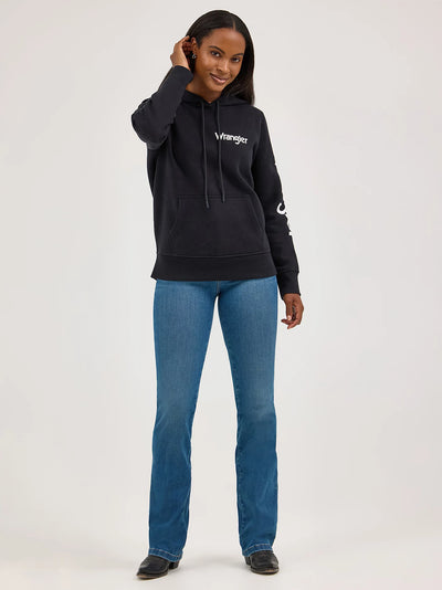 Wrangler Women's Retro Logo Arm Pullover Hoodie