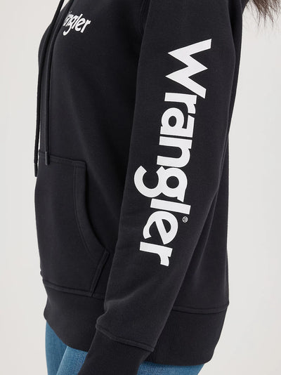 Wrangler Women's Retro Logo Arm Pullover Hoodie