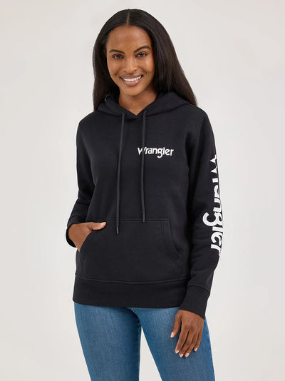 Wrangler Women's Retro Logo Arm Pullover Hoodie