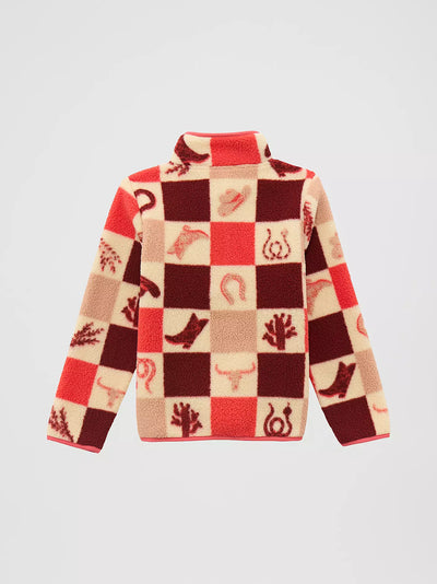Wrangler Girl's Half -Snap Sherpa Pullover