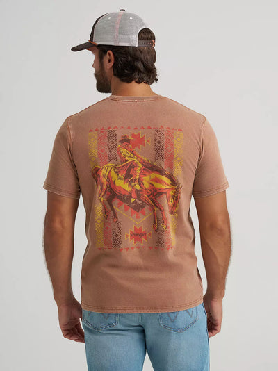 Wrangler Men's Southwestern Bronco Back Graphic T-Shirt
