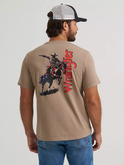 Wrangler Men's Star Spangled Rodeo Back Graphic T-Shirt