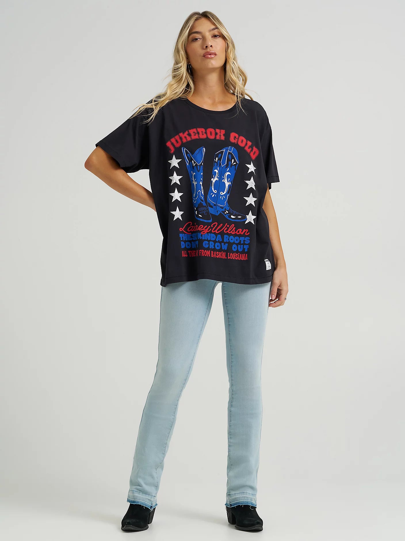 Wrangler X Lainey Wilson Jukebox Gold Oversized Tee