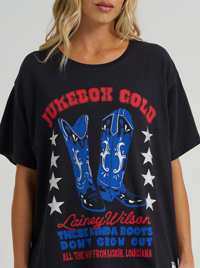 Wrangler X Lainey Wilson Jukebox Gold Oversized Tee