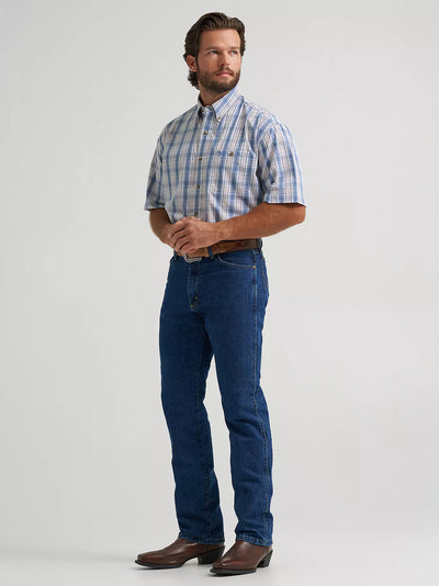 Wrangler Men's George Strait Plaid Western Shirt