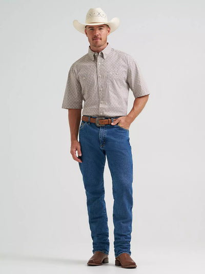 Wrangler Men's George Strait Floral Brown Western Shirt