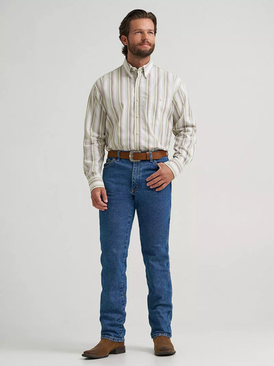 Wrangler Men's George Strait Stripe Western Shirt